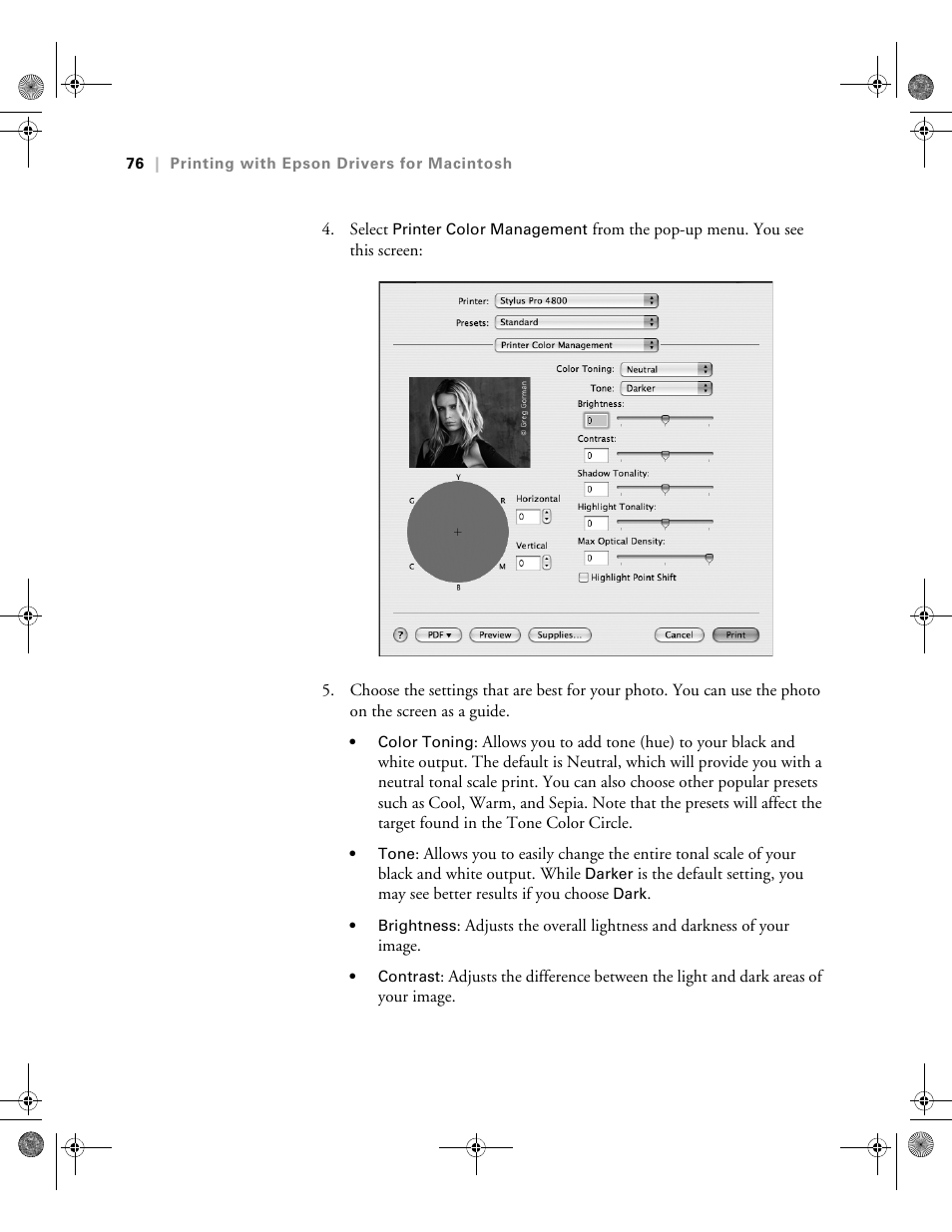 Epson PRO 4800 User Manual | Page 76 / 160