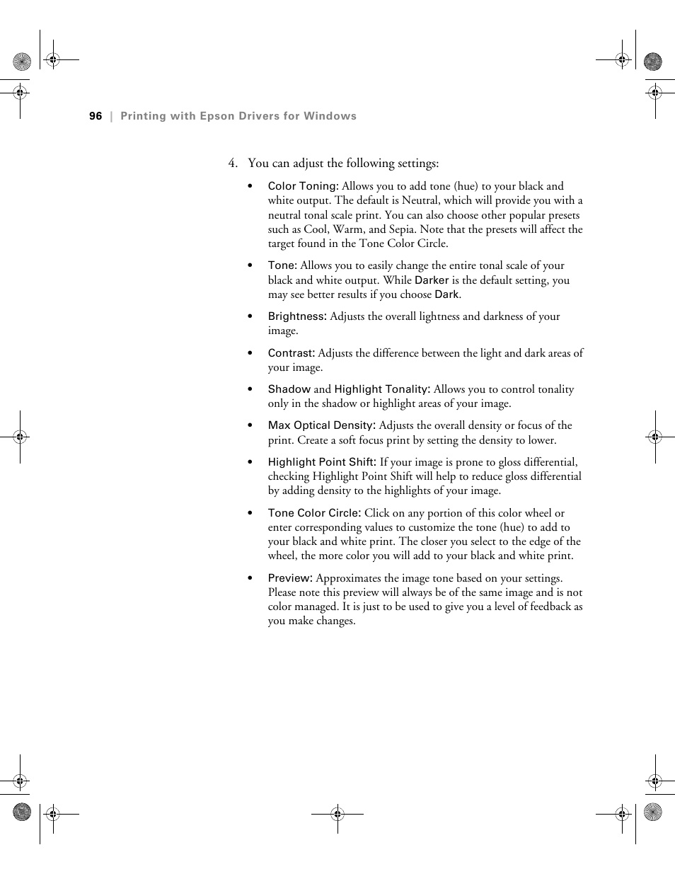 Epson PRO 4800 User Manual | Page 96 / 160