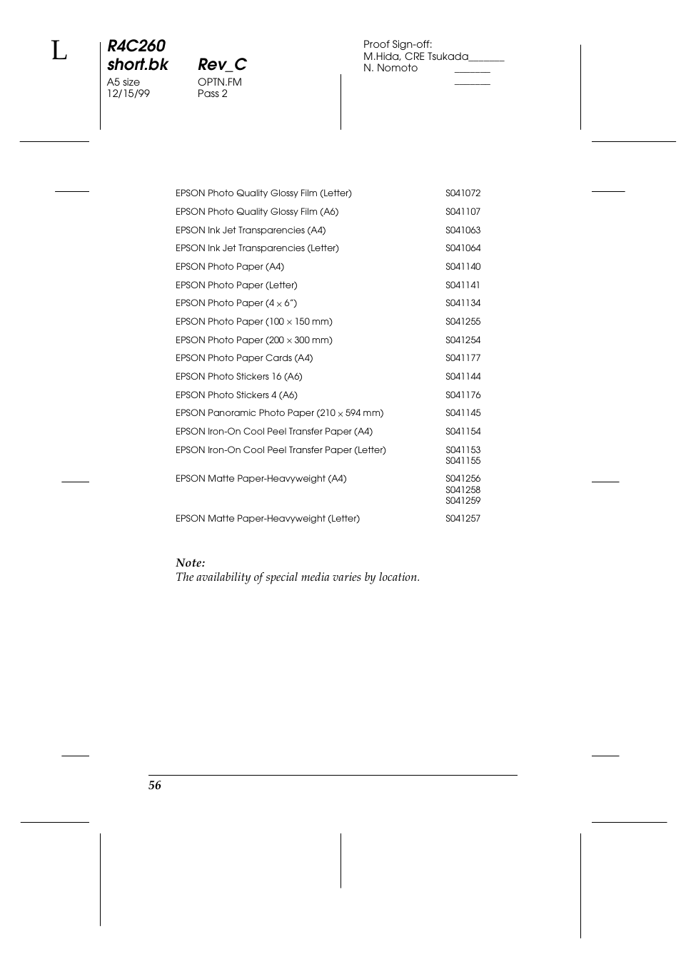 R4c260 short.bk rev_c | Epson 460 User Manual | Page 62 / 64