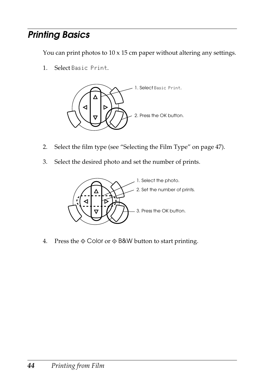 Printing basics | Epson RX600 User Manual | Page 44 / 89