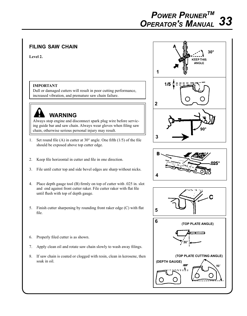 Ower, Runer, Perator | Anual | Echo PPT-265S User Manual | Page 33 / 40