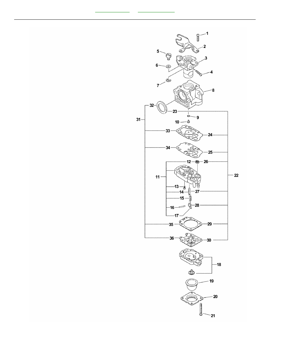 Carburetor -- wyj-315a s/n 05001001 - 05001504 | Echo 99944200 User Manual | Page 12 / 28