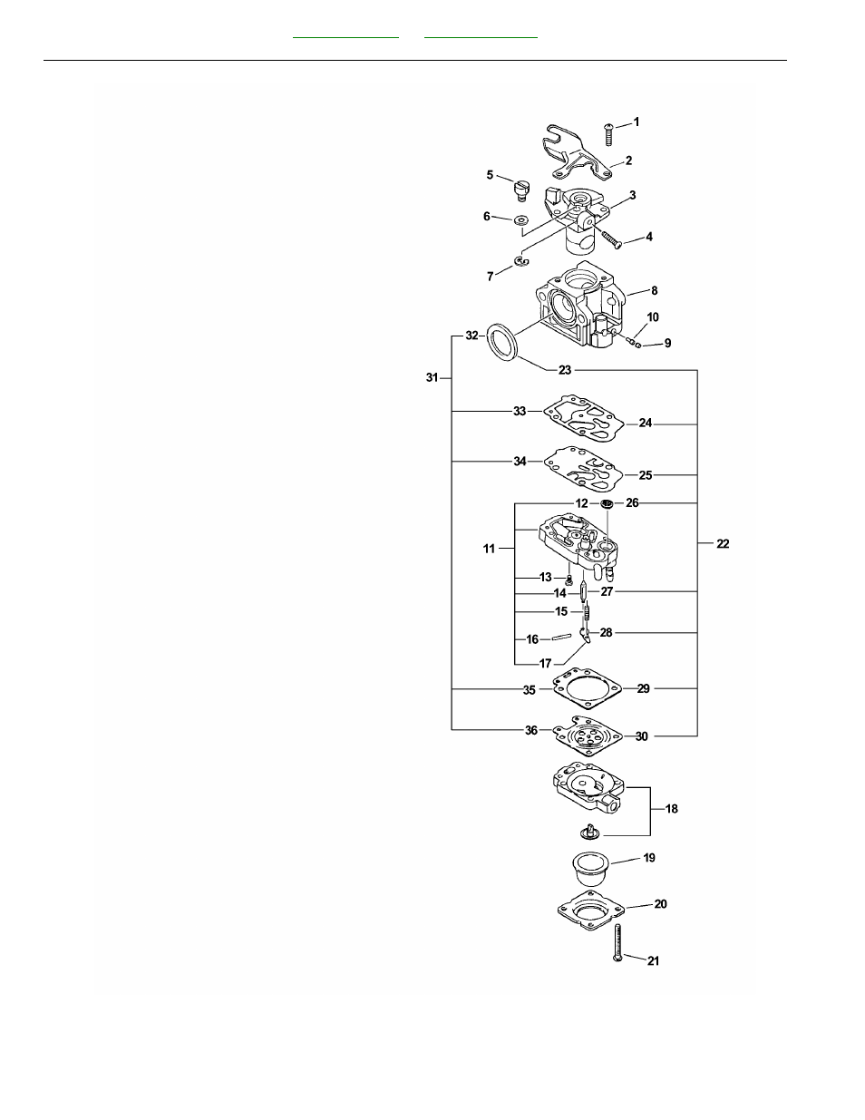 Carburetor -- wyk-186 s/n 05001505 - 05999999 | Echo 99944200 User Manual | Page 14 / 28