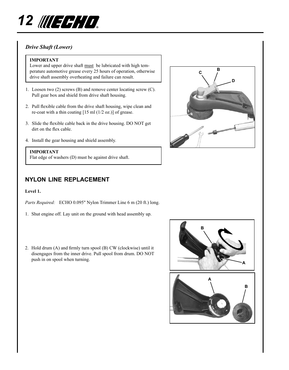 Echo 99944200545 User Manual | Page 12 / 16