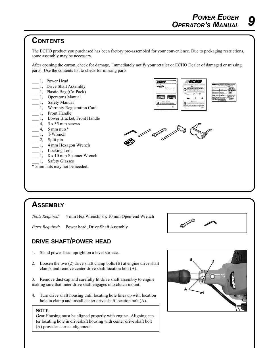 Echo PE-280 User Manual | Page 9 / 32