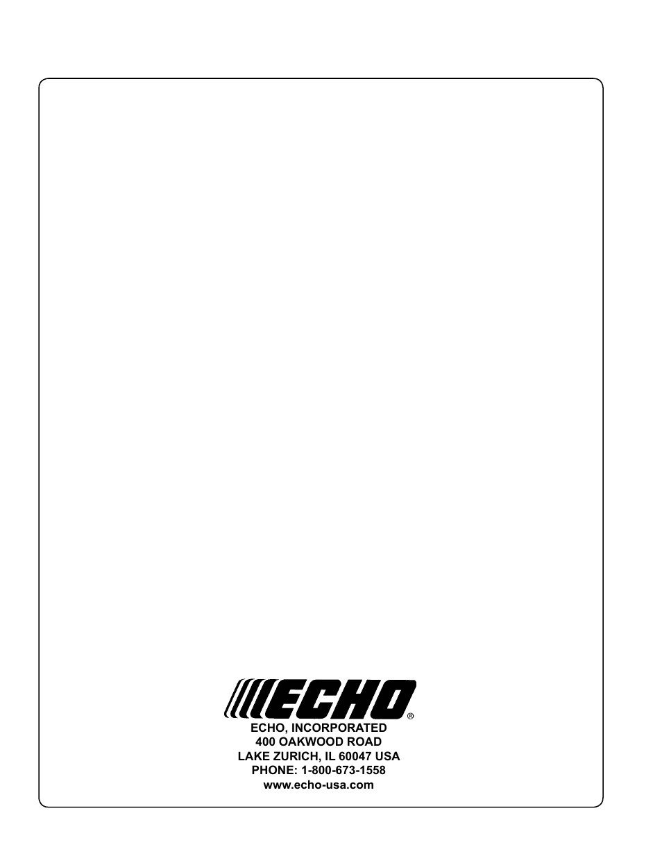 Echo U-HANDLE SRM-280S User Manual | Page 16 / 16