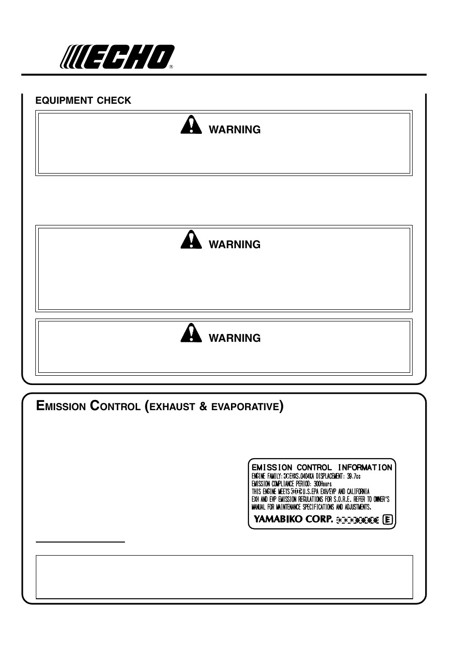 Echo PB-410 User Manual | Page 6 / 28