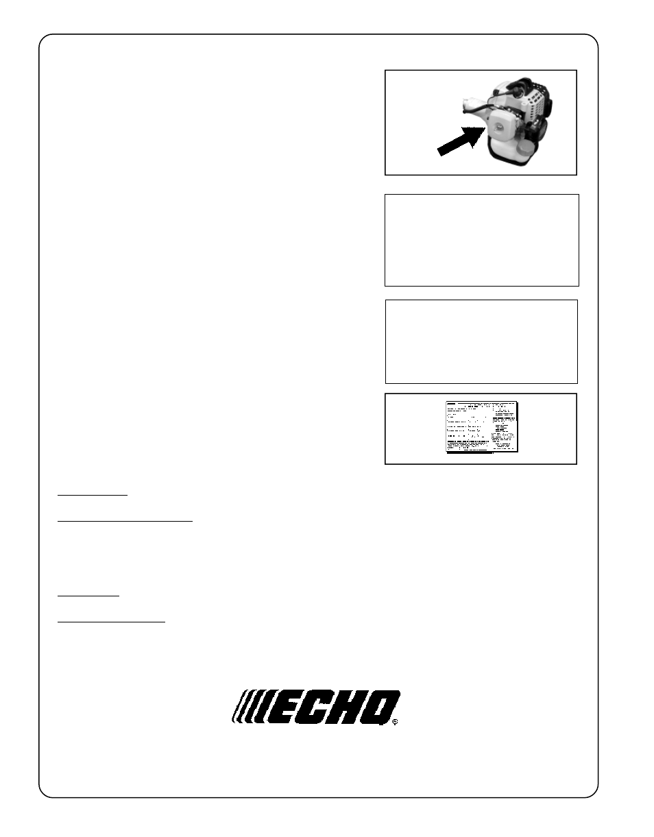 Echo SRM-260U User Manual | Page 32 / 32
