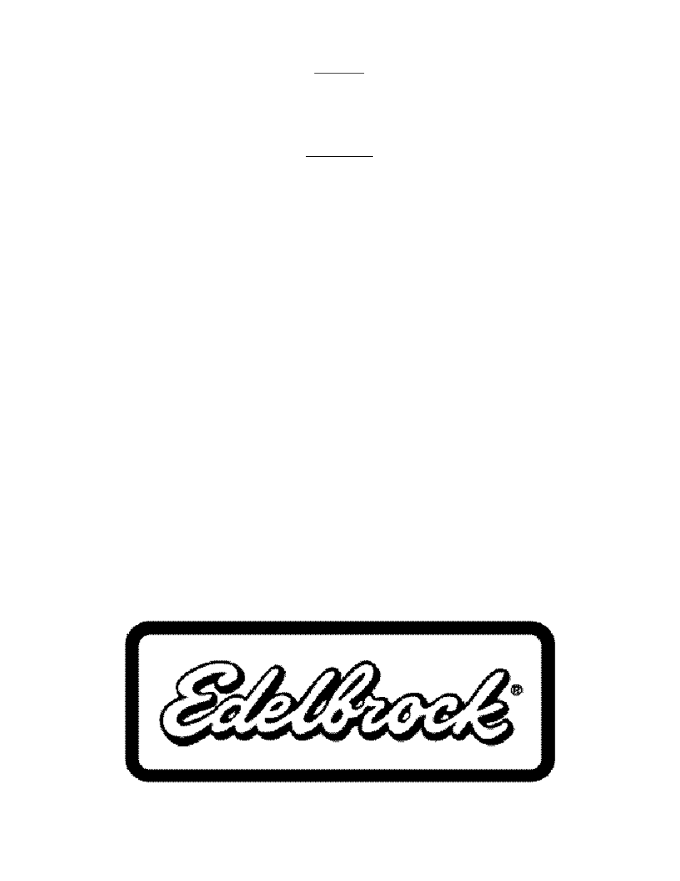 Edelbrock 3550 User Manual | Page 35 / 35