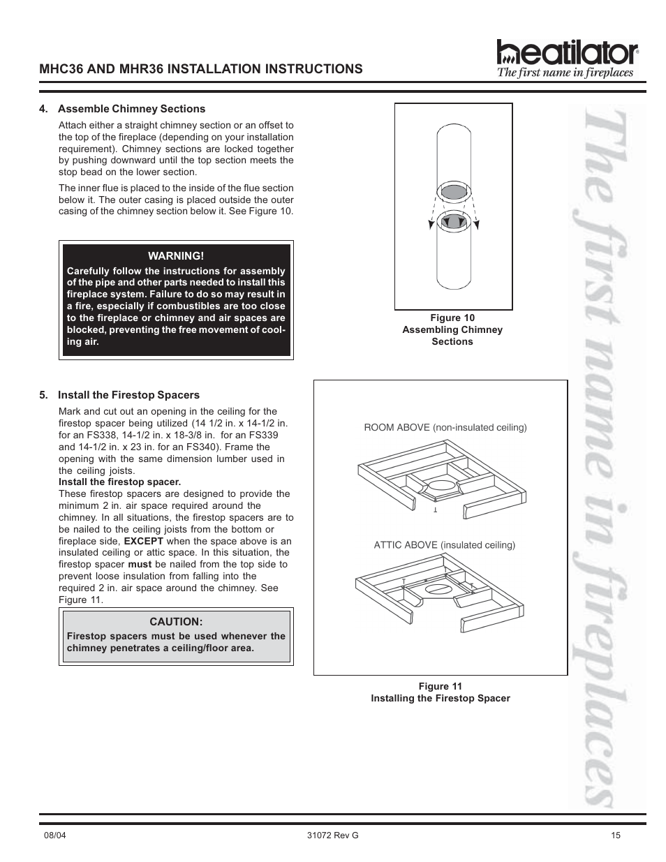 Mhc36 and mhr36 installation instructions | Heart & Home Collectables MHR36 User Manual | Page 15 / 28