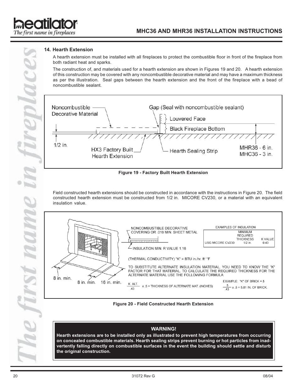 Mhc36 and mhr36 installation instructions | Heart & Home Collectables MHR36 User Manual | Page 20 / 28