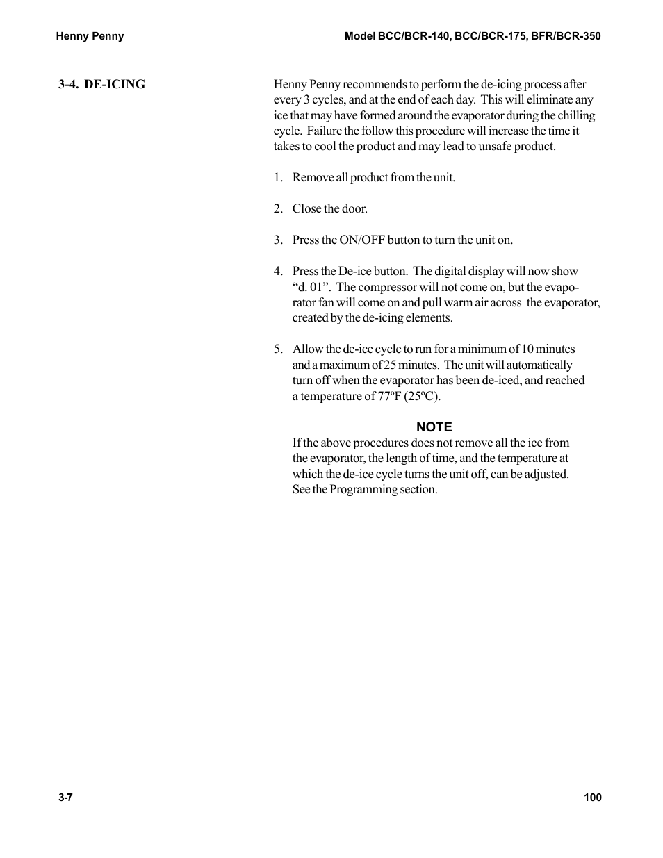 Henny Penny BCC/BCR-140 User Manual | Page 17 / 39