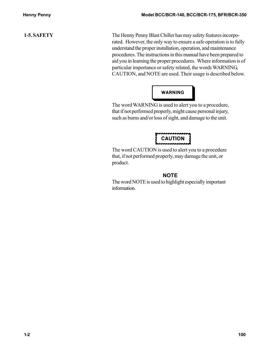 Henny Penny BCC/BCR-140 User Manual | Page 6 / 39