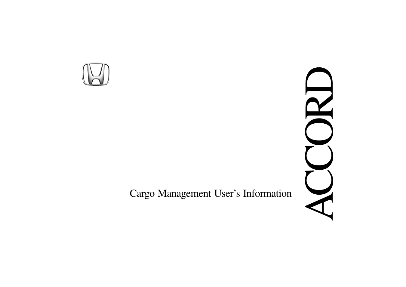 HONDA 2008 Accord Cargo Management User Manual | 4 pages