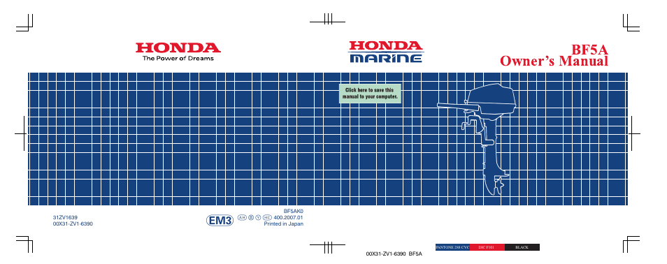 HONDA Outboard Motor BF5A User Manual | 95 pages
