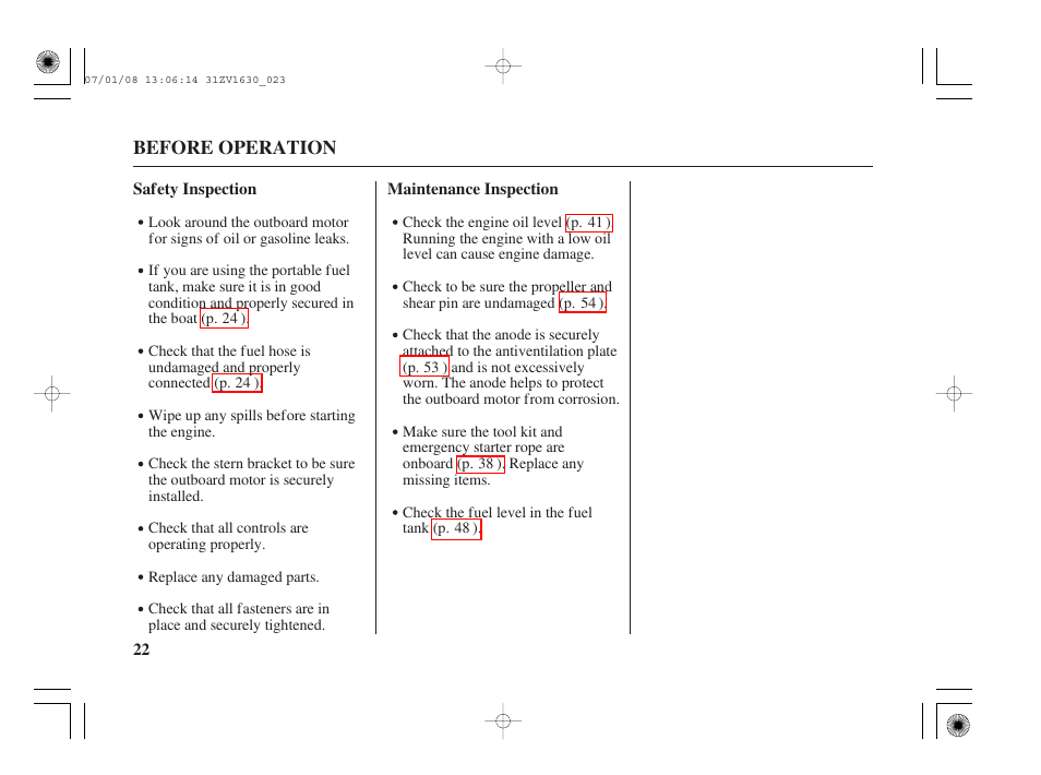 HONDA Outboard Motor BF5A User Manual | Page 24 / 95