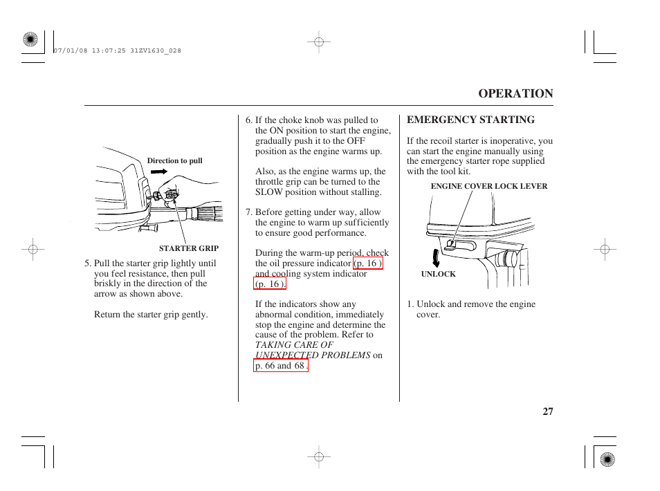 Emergency stopping | HONDA Outboard Motor BF5A User Manual | Page 29 / 95