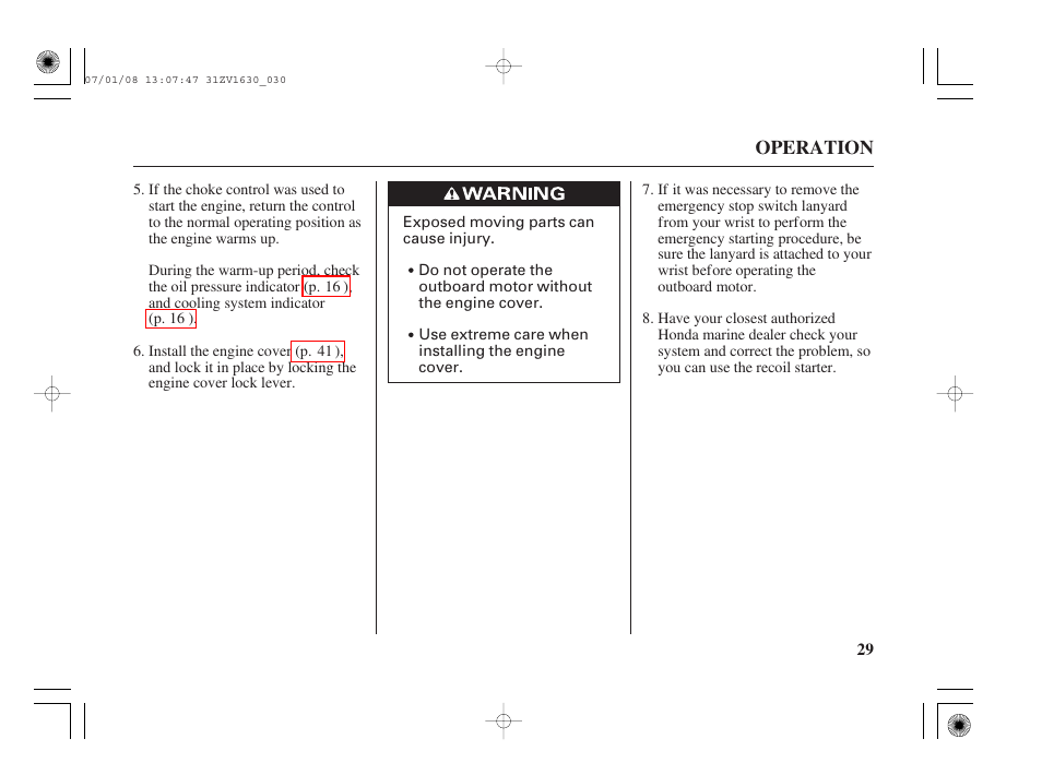 HONDA Outboard Motor BF5A User Manual | Page 31 / 95