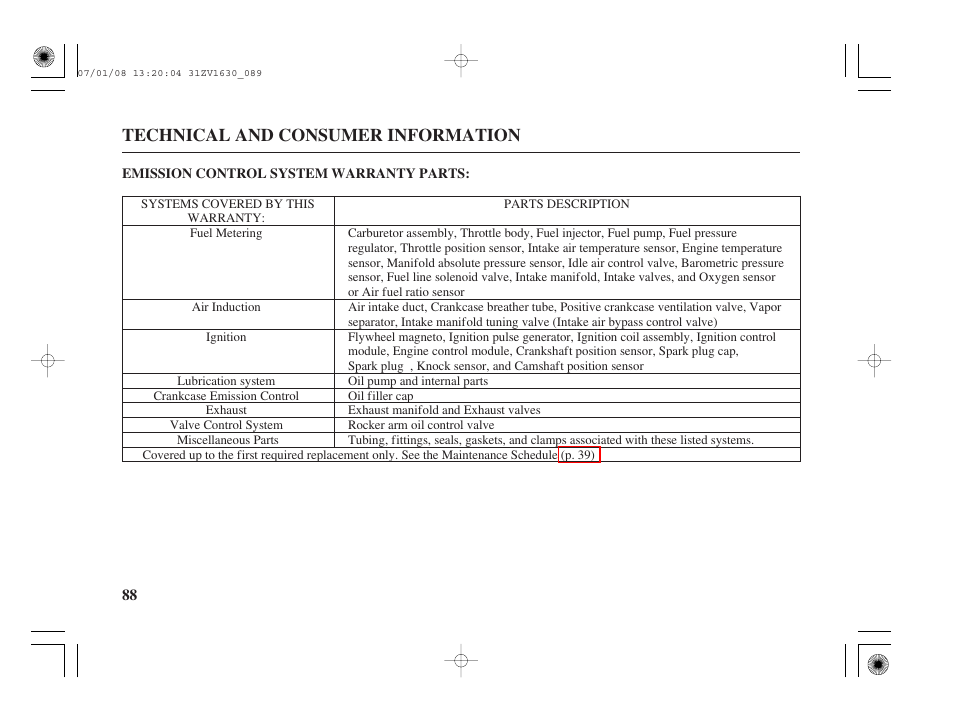 Technical and consumer information | HONDA Outboard Motor BF5A User Manual | Page 90 / 95