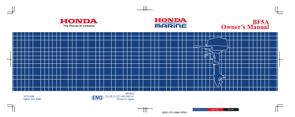 Bf5a ownerõs manual | HONDA Outboard Motor BF5A User Manual | Page 95 / 95
