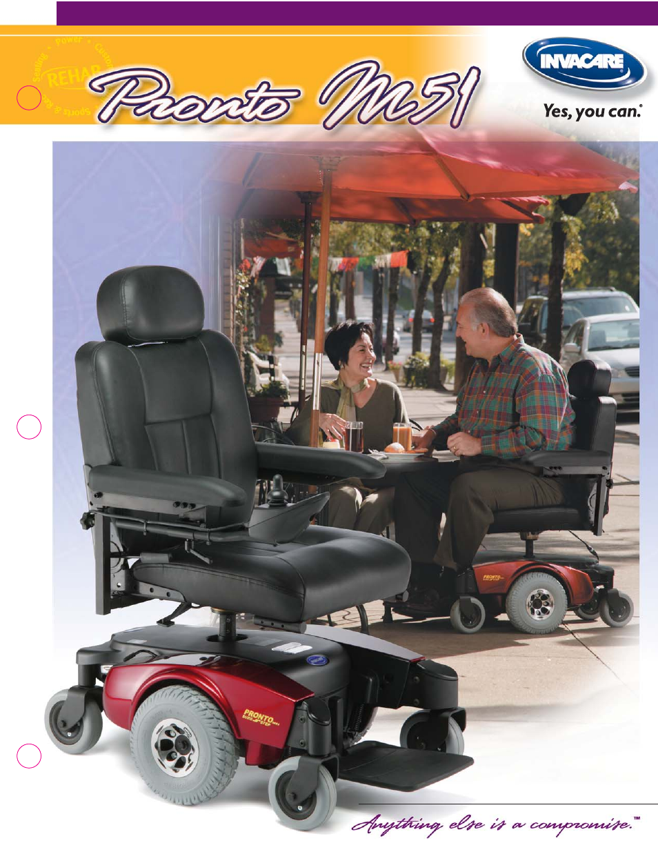 Invacare M51 User Manual | 2 pages