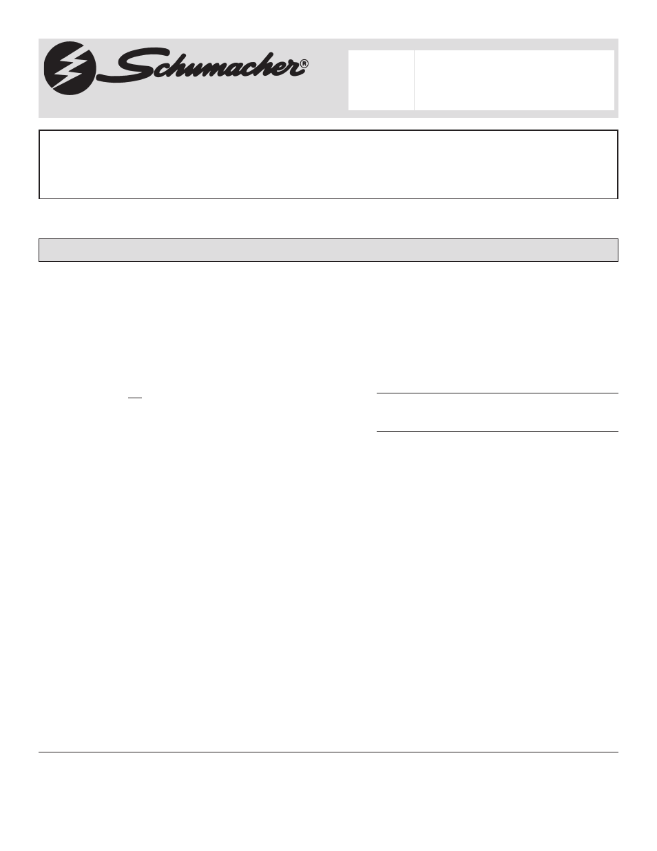 Schumacher SE-1-12S User Manual | 4 pages