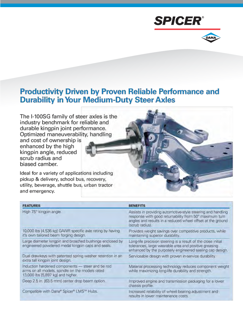 Spicer Steer Axles Lms Hubcap User Manual 2 Pages