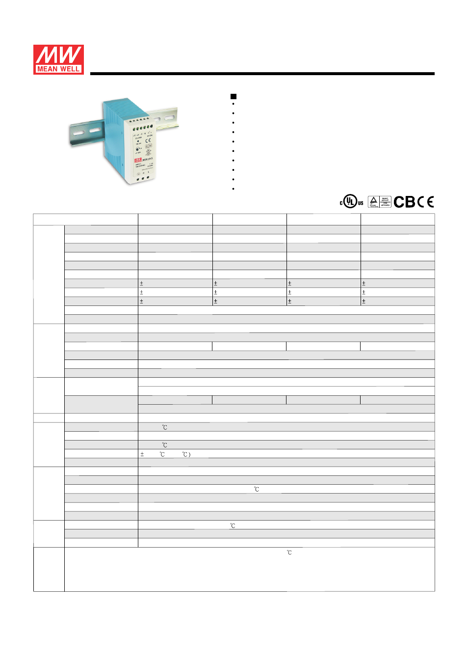 B&B Electronics MDR-40 Series - Datasheet User Manual | 2 Pages