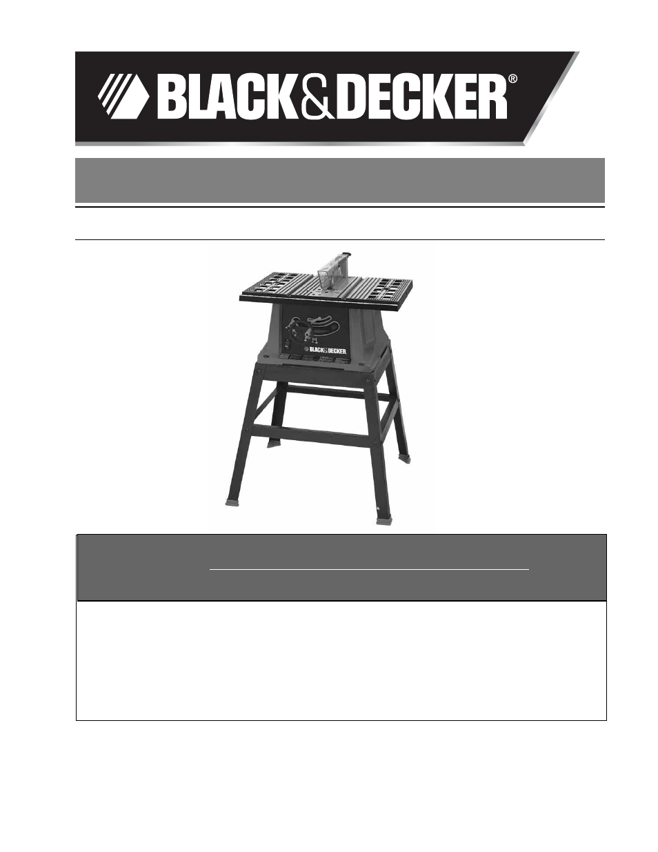 Black & Decker BDTS100 User Manual | 56 Pages