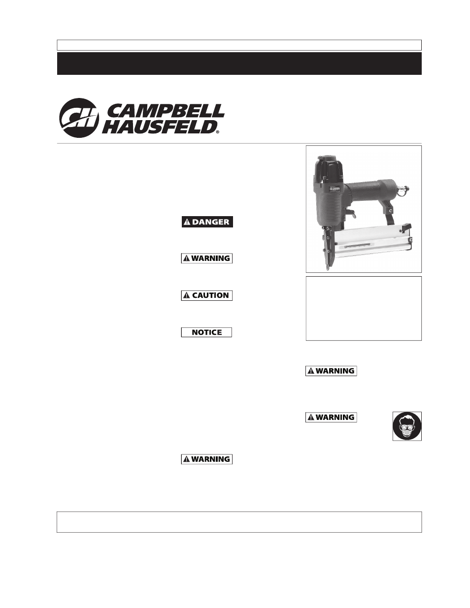 Campbell Hausfeld SB504000 User Manual | 32 pages | Also for: IN717702AV