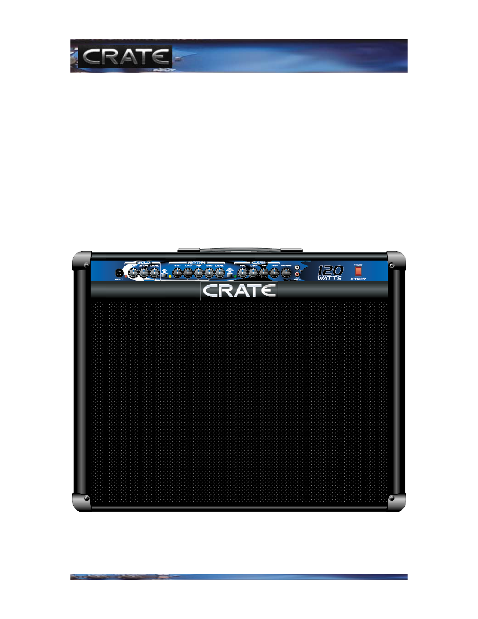 Crate Amplifiers XT120R User Manual | 8 pages