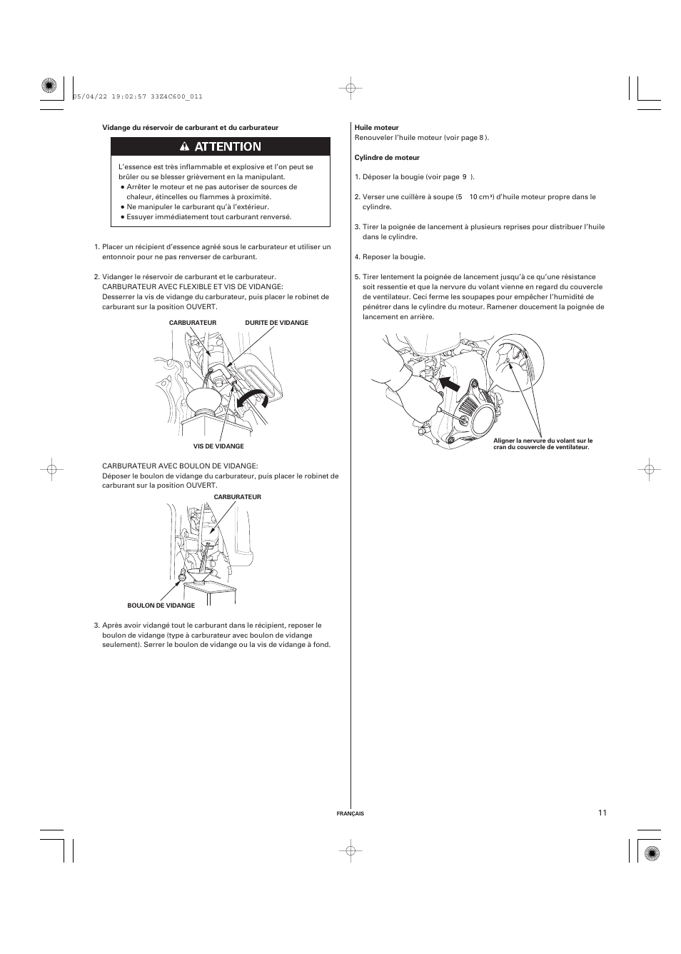 HONDA GXH50 User Manual | Page 27 / 48