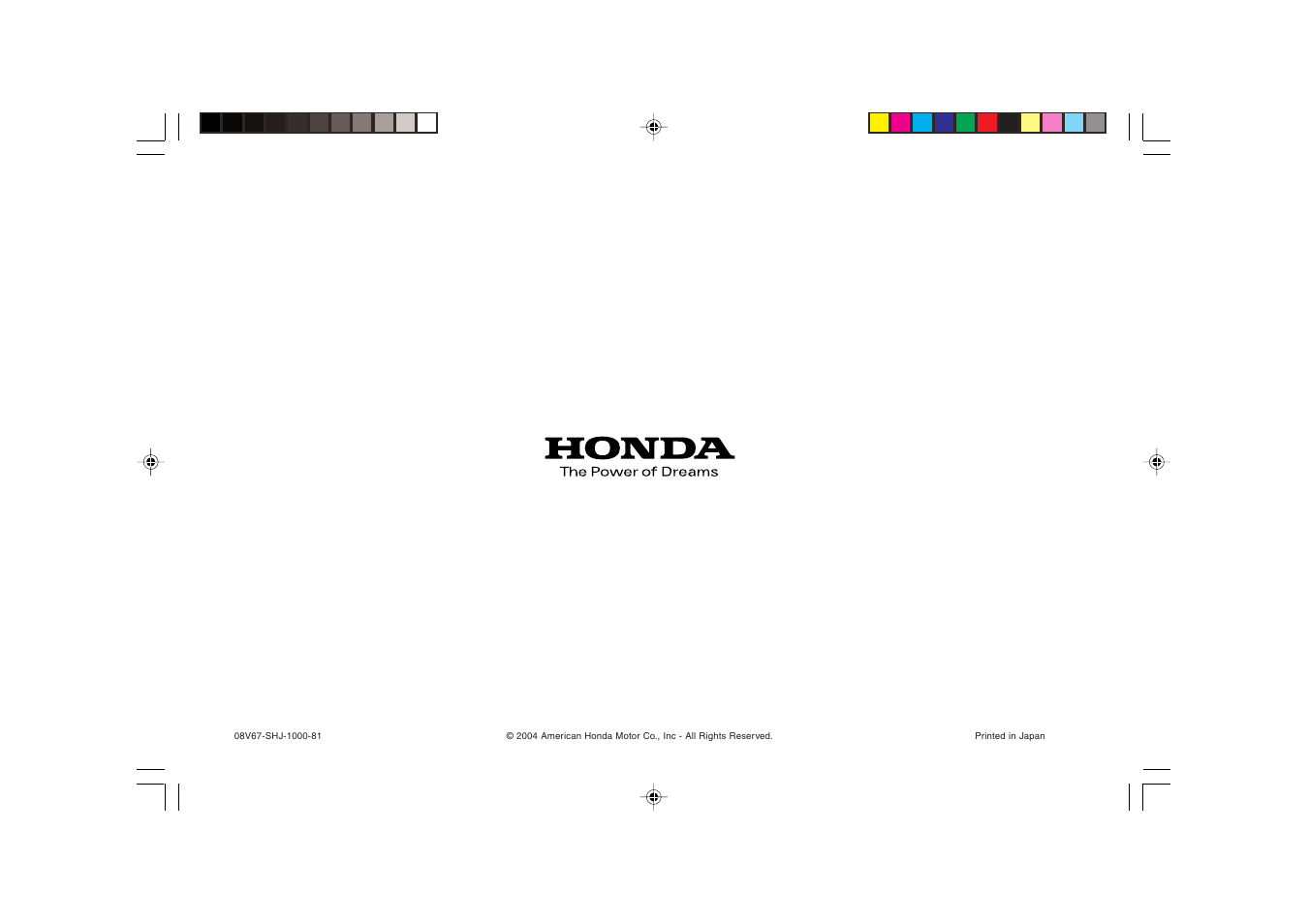 HONDA Backup Sensors 08V67-SHJ-1000-81 User Manual | Page 16 / 16