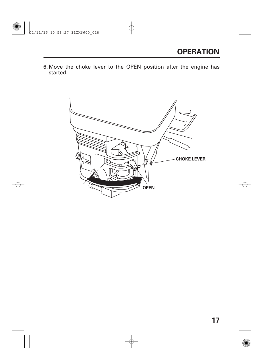 17 operation | HONDA GX270 User Manual | Page 19 / 52