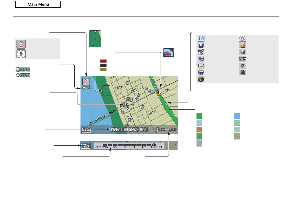 A message, Getting started, 2010 pilot | Map screen legend | HONDA 2010 Pilot Navigation User Manual | Page 19 / 159