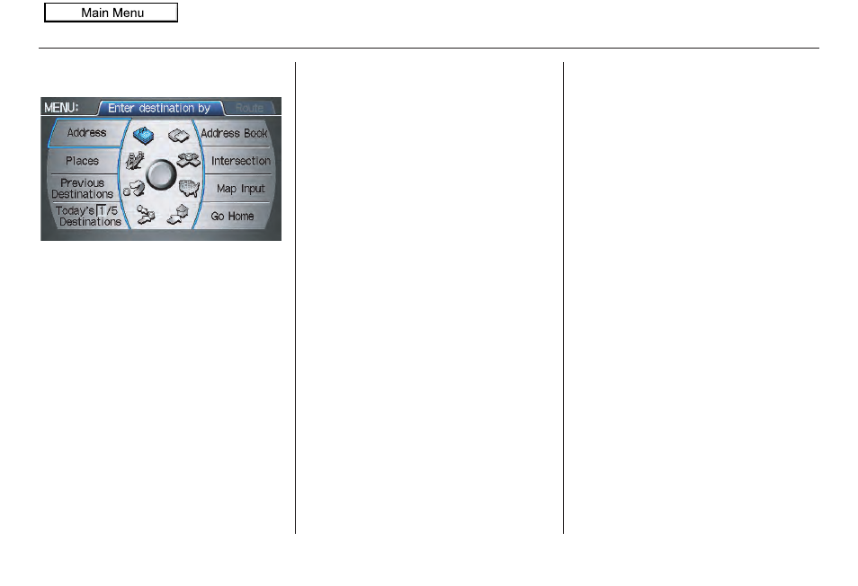 Entering a destination, 2010 pilot | HONDA 2010 Pilot Navigation User Manual | Page 22 / 159