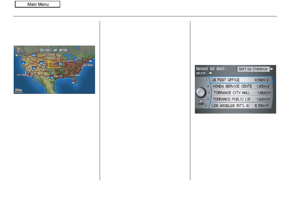 Entering a destination, 2010 pilot | HONDA 2010 Pilot Navigation User Manual | Page 43 / 159