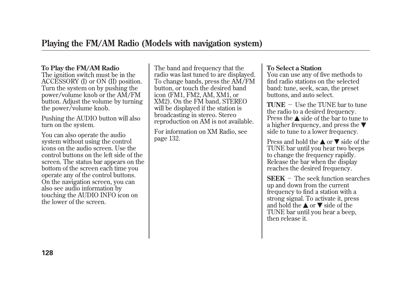 HONDA 2009 Element User Manual | Page 134 / 346