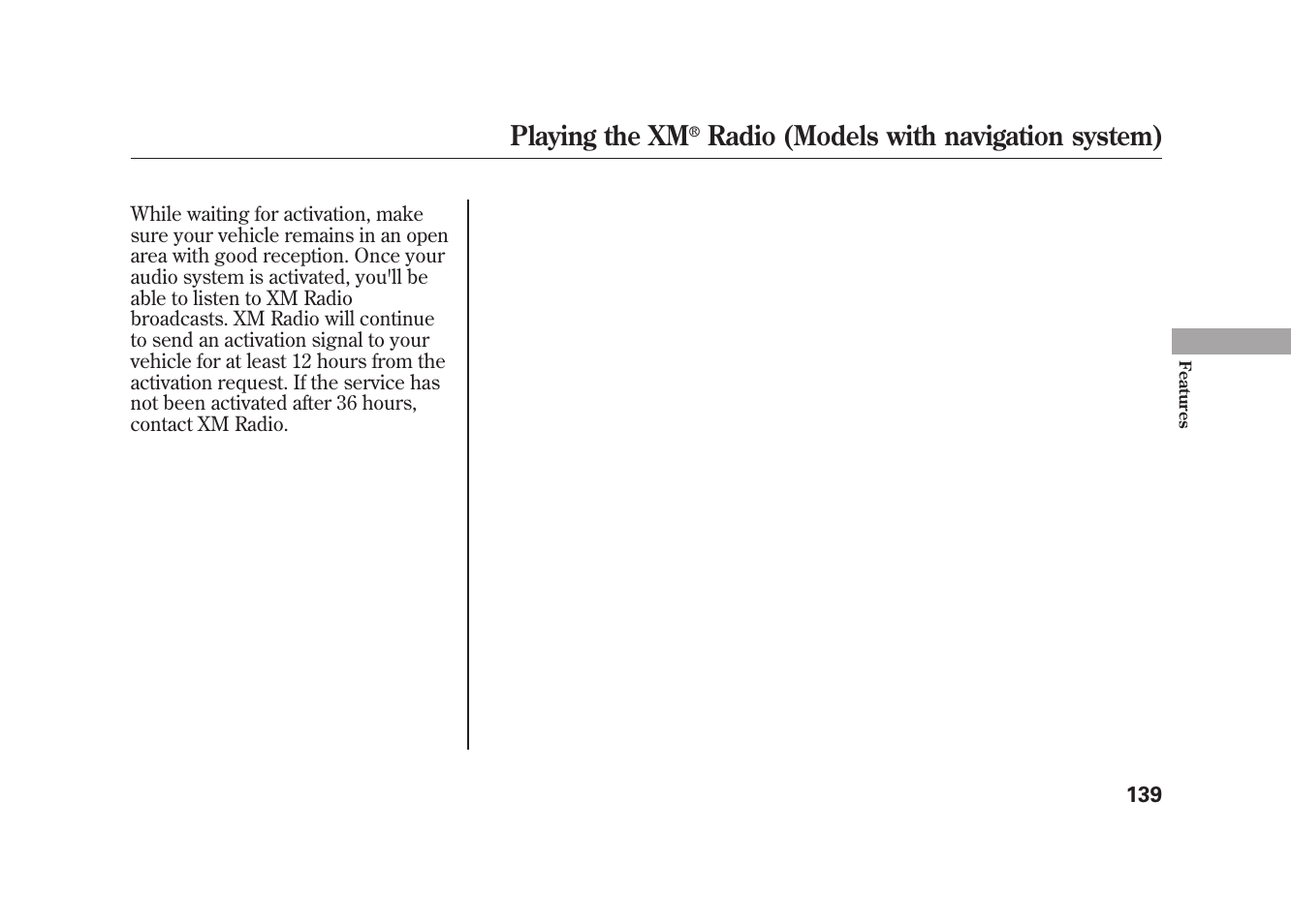 Playing the xm, Radio (models with navigation system) | HONDA 2009 Element User Manual | Page 145 / 346