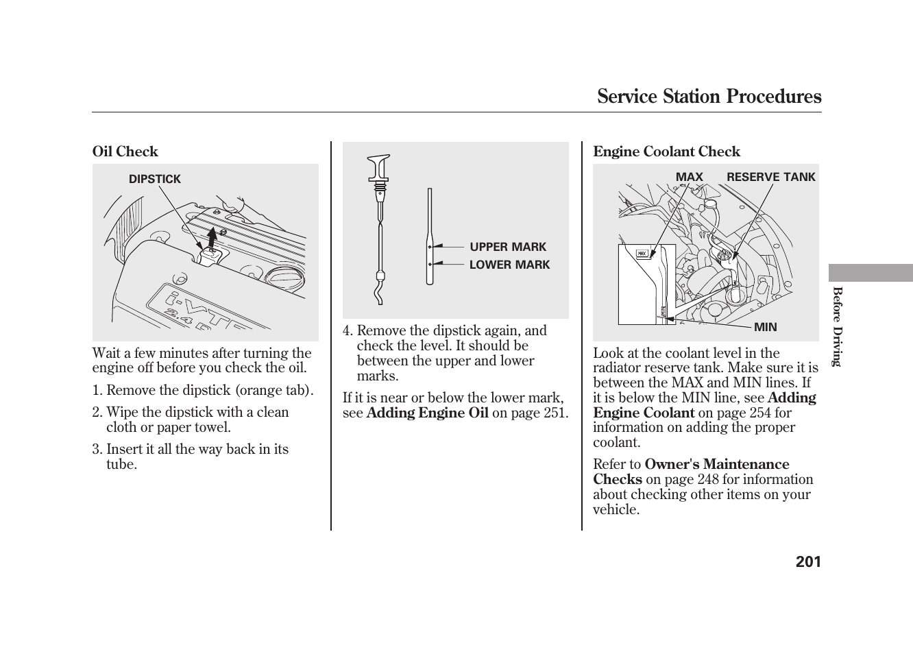 Service station procedures | HONDA 2009 Element User Manual | Page 207 / 346