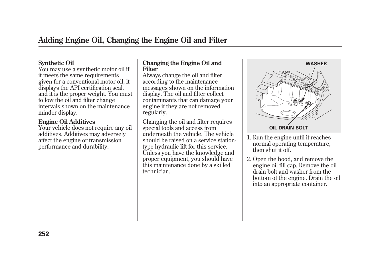 HONDA 2009 Element User Manual | Page 258 / 346
