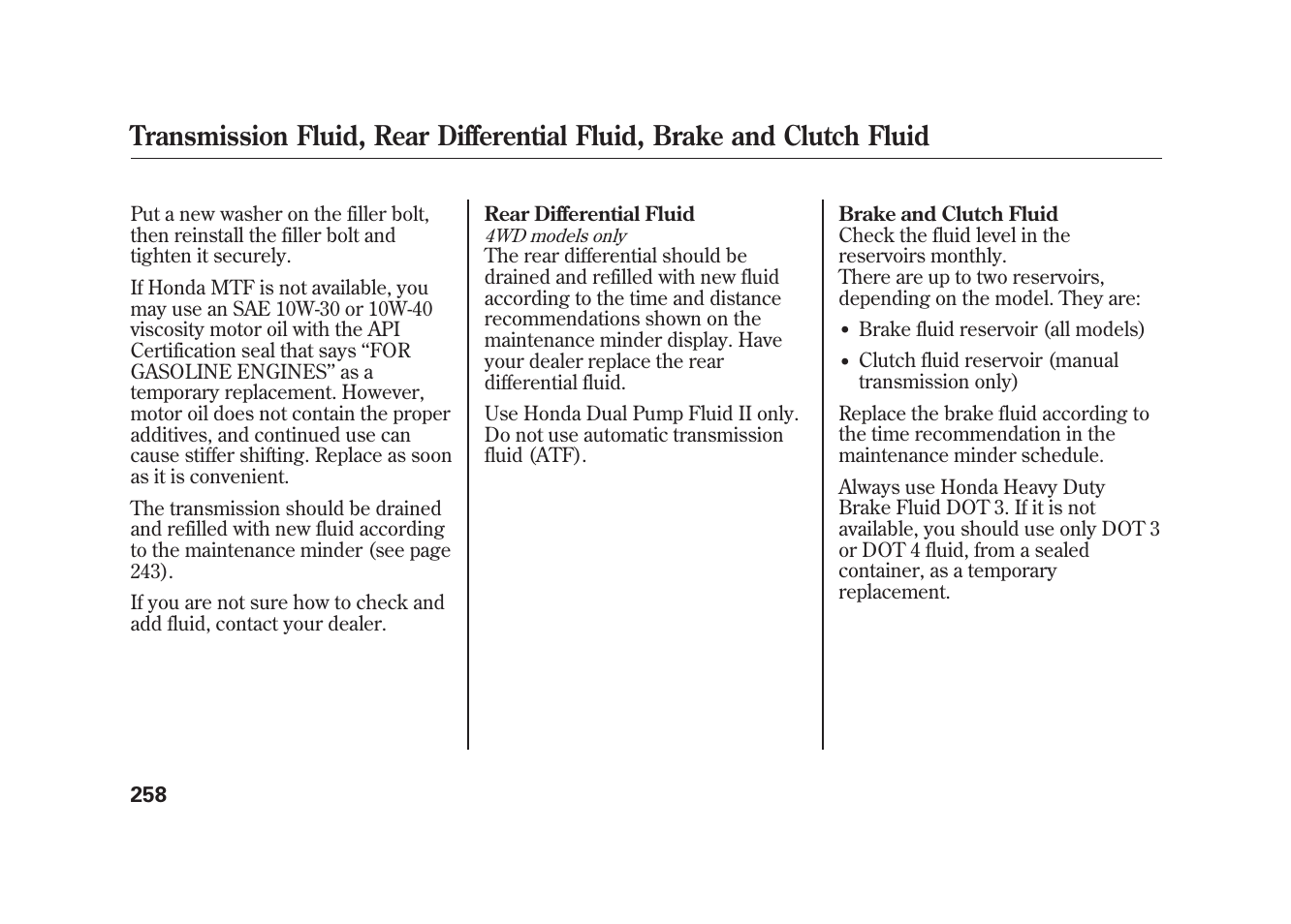 HONDA 2009 Element User Manual | Page 264 / 346