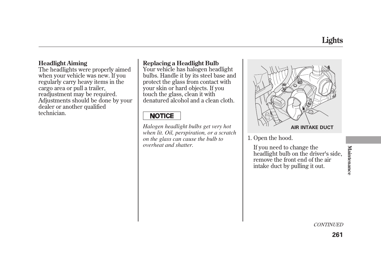 Lights | HONDA 2009 Element User Manual | Page 267 / 346