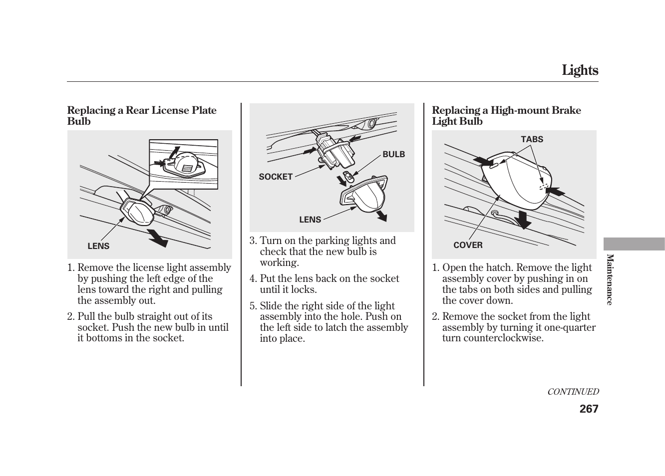 Lights | HONDA 2009 Element User Manual | Page 273 / 346