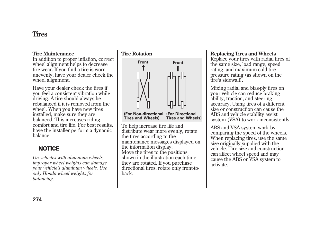 Tires | HONDA 2009 Element User Manual | Page 280 / 346