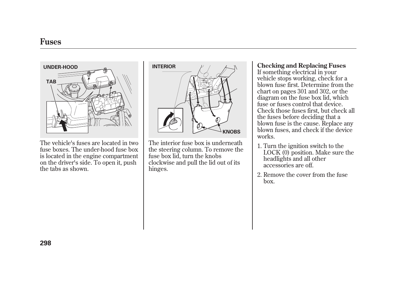 Fuses | HONDA 2009 Element User Manual | Page 304 / 346