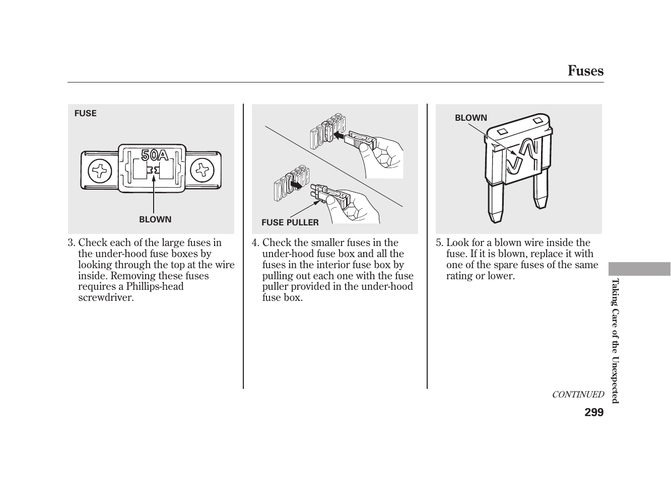 Fuses | HONDA 2009 Element User Manual | Page 305 / 346