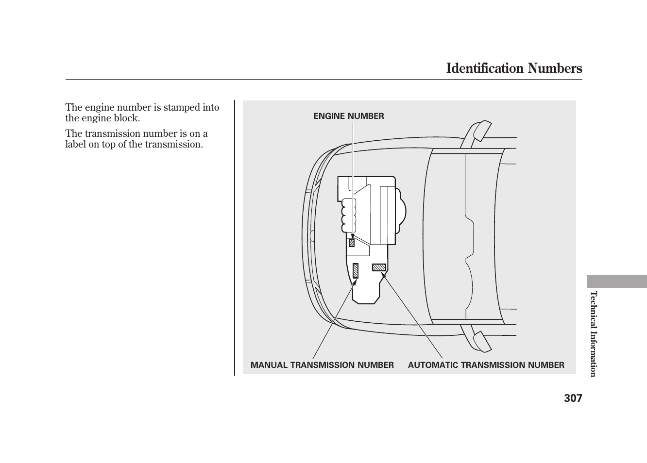 Identification numbers | HONDA 2009 Element User Manual | Page 313 / 346
