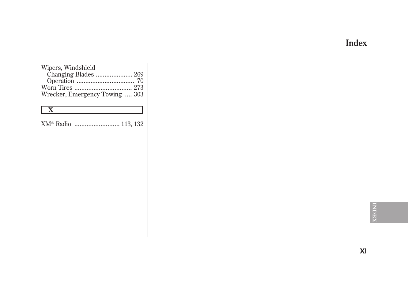 Index | HONDA 2009 Element User Manual | Page 343 / 346