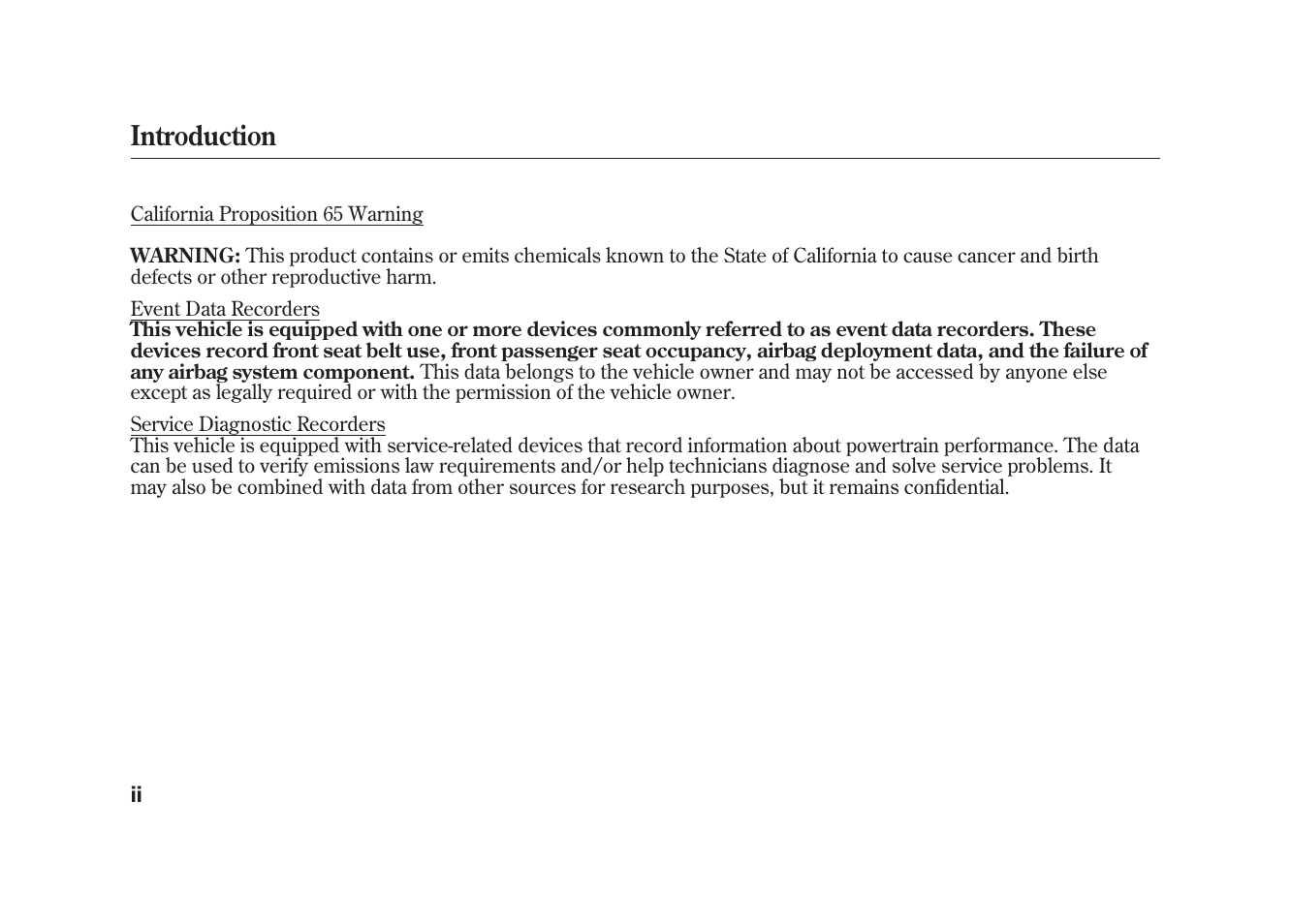 Introduction | HONDA 2009 Element User Manual | Page 4 / 346